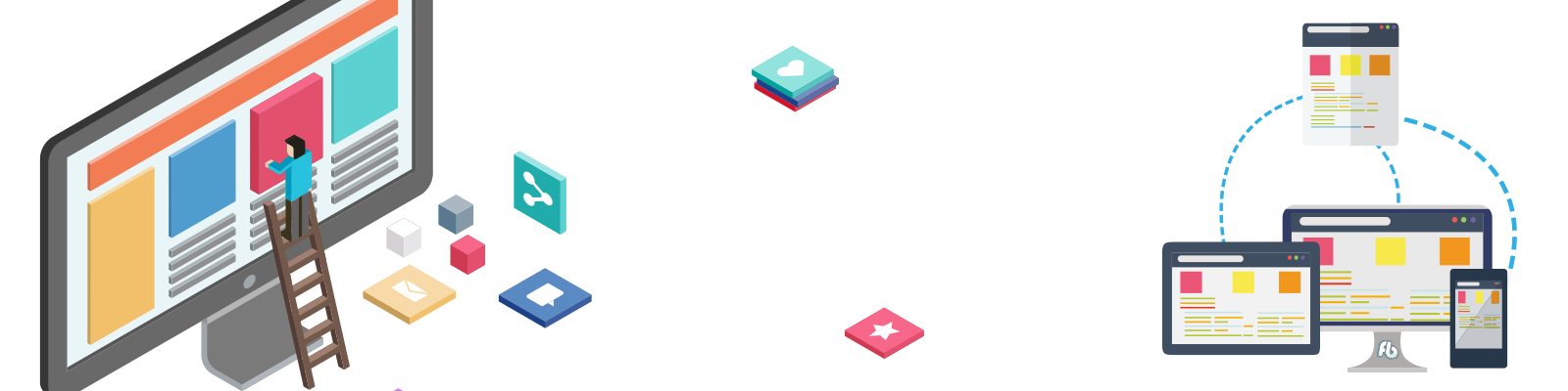 Serviço de design responsivo. Uma aplicação, várias resoluções.